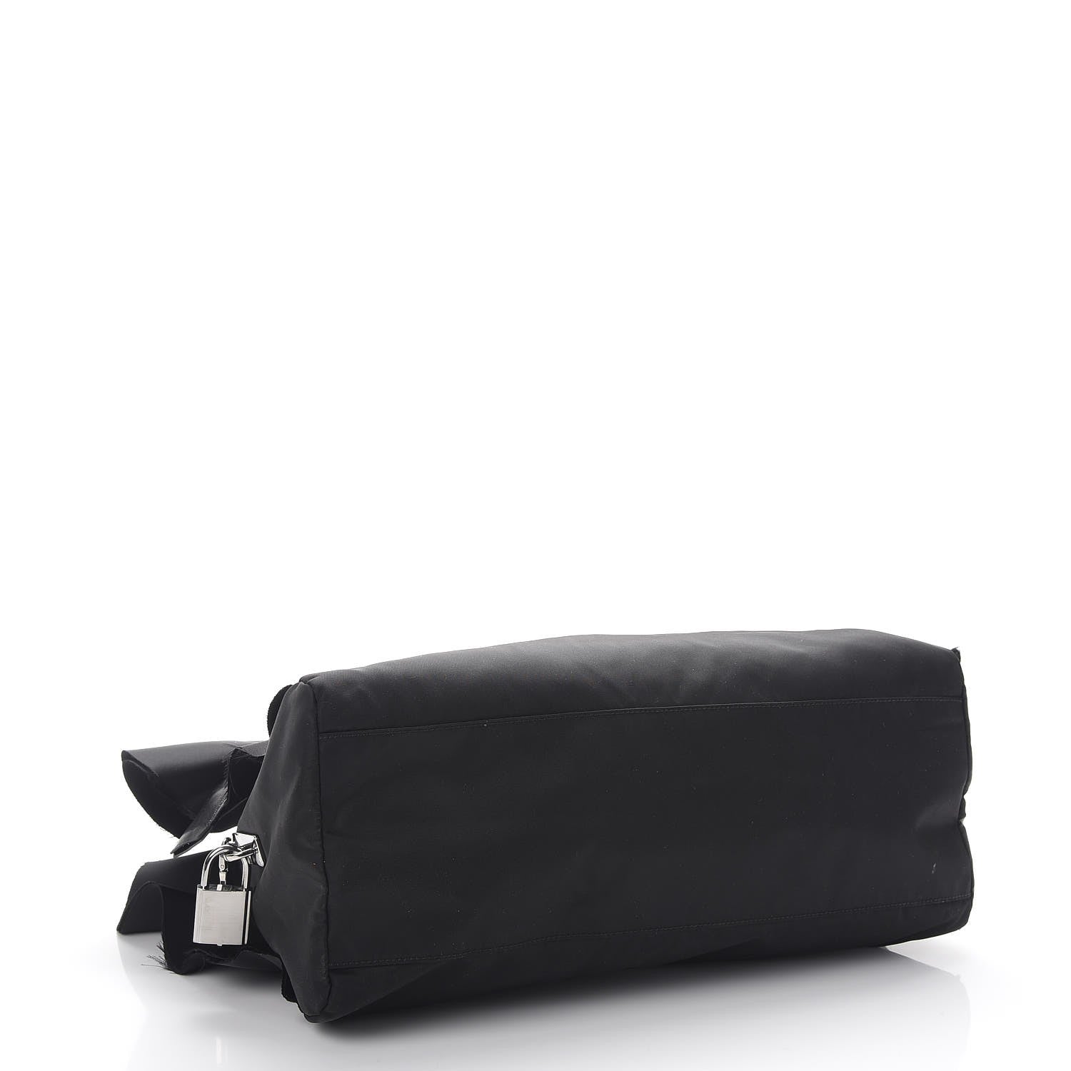 Prada Tessuto Nylon Ruffle Bauletto Nero Black 4 of 11