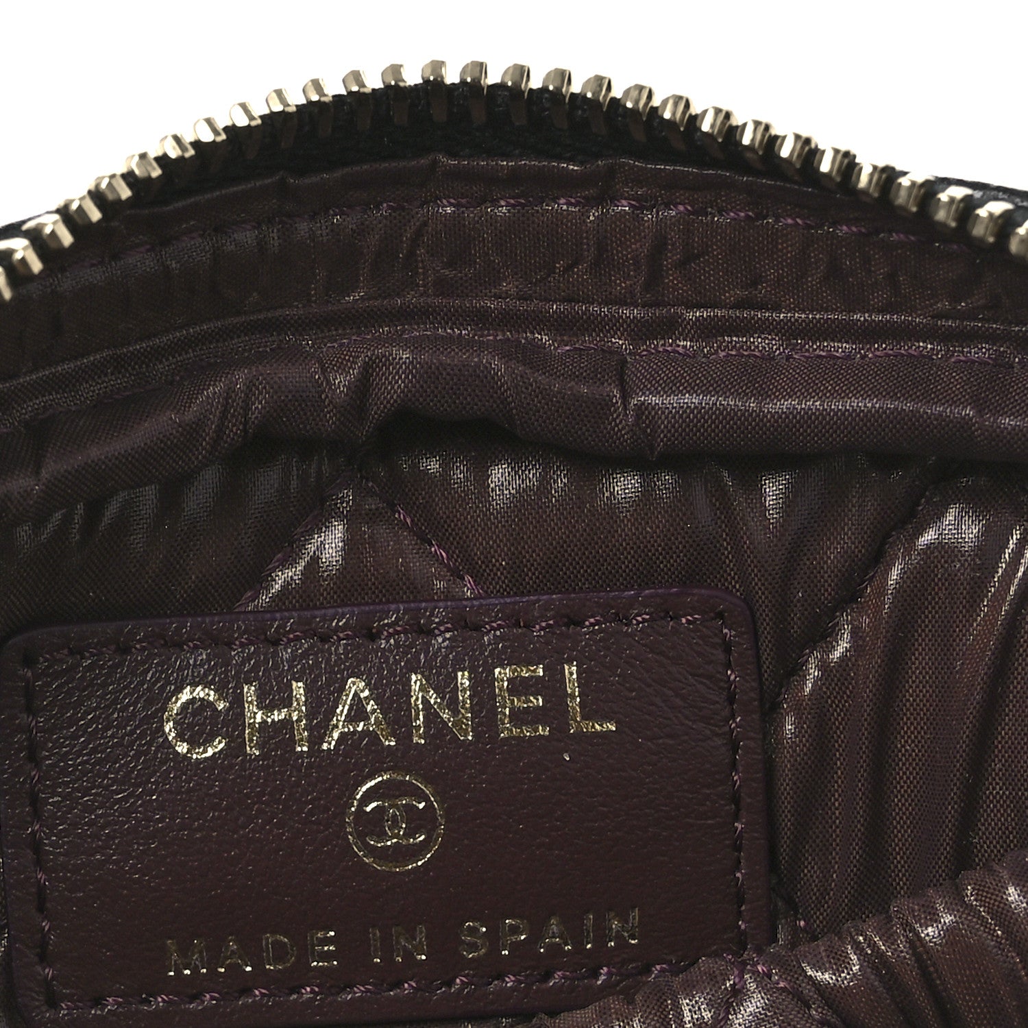 Chanel Caviar Quilted Small Curvy Pouch Cosmetic Case Black 6 of 11