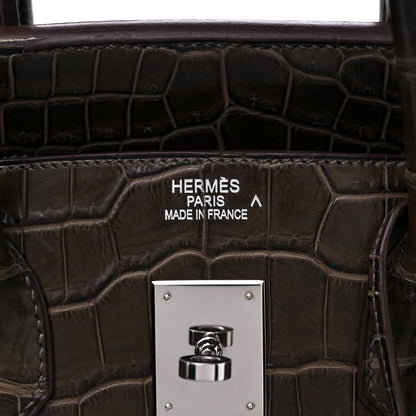 Hermes Matte Porosus Crocodile Birkin 35 6 of 14
