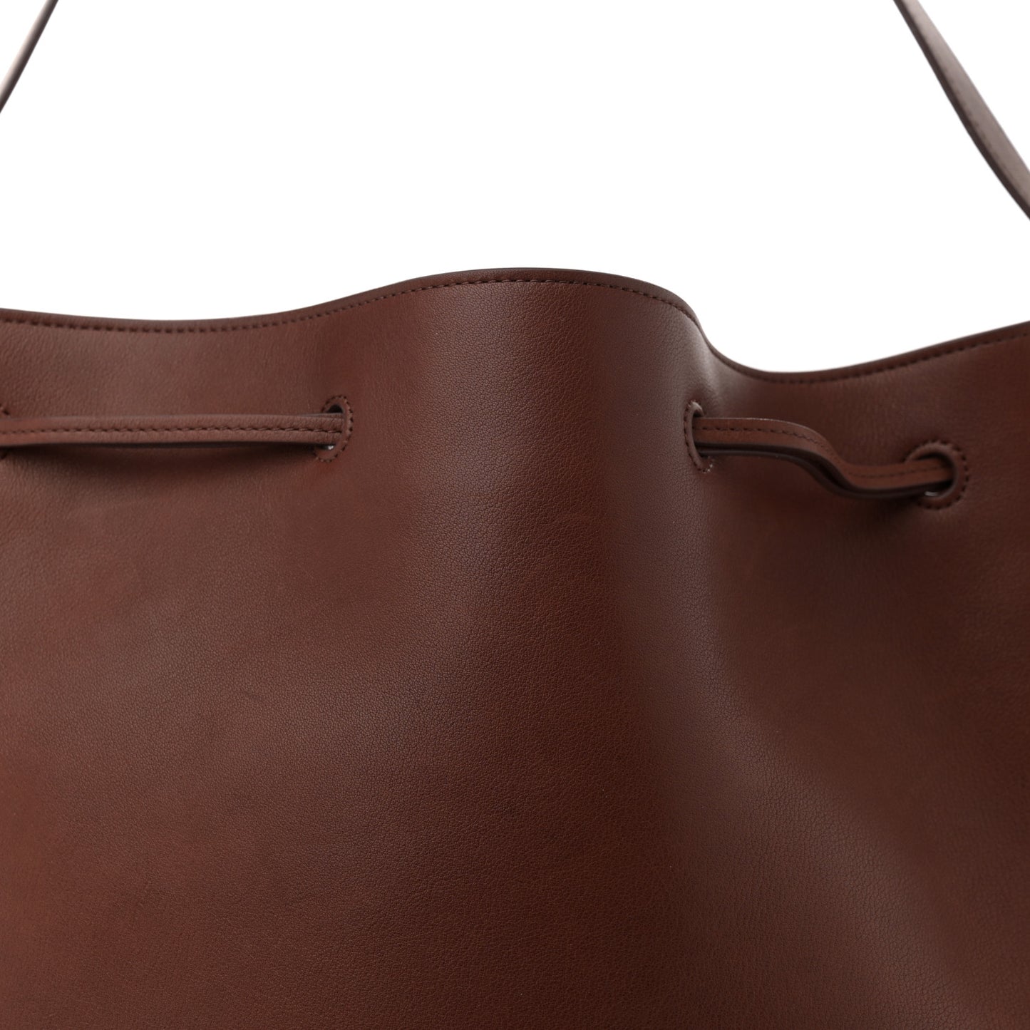 Saddle Calfskin Belvedere Bucket Bag New Burgundy