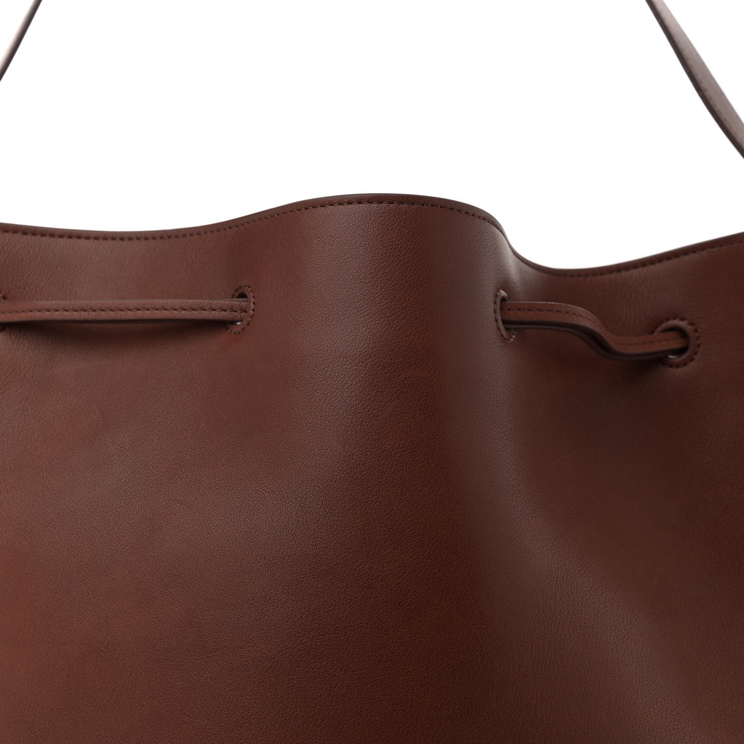 The Row Saddle Calfskin Belvedere Bucket Bag New Burgundy 7 of 11