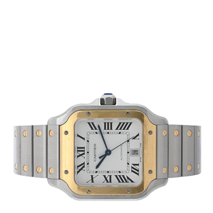 Cartier Stainless Steel 18K Yellow Gold 39.8mm Santos De Cartier Automatic Watch 2 of 6