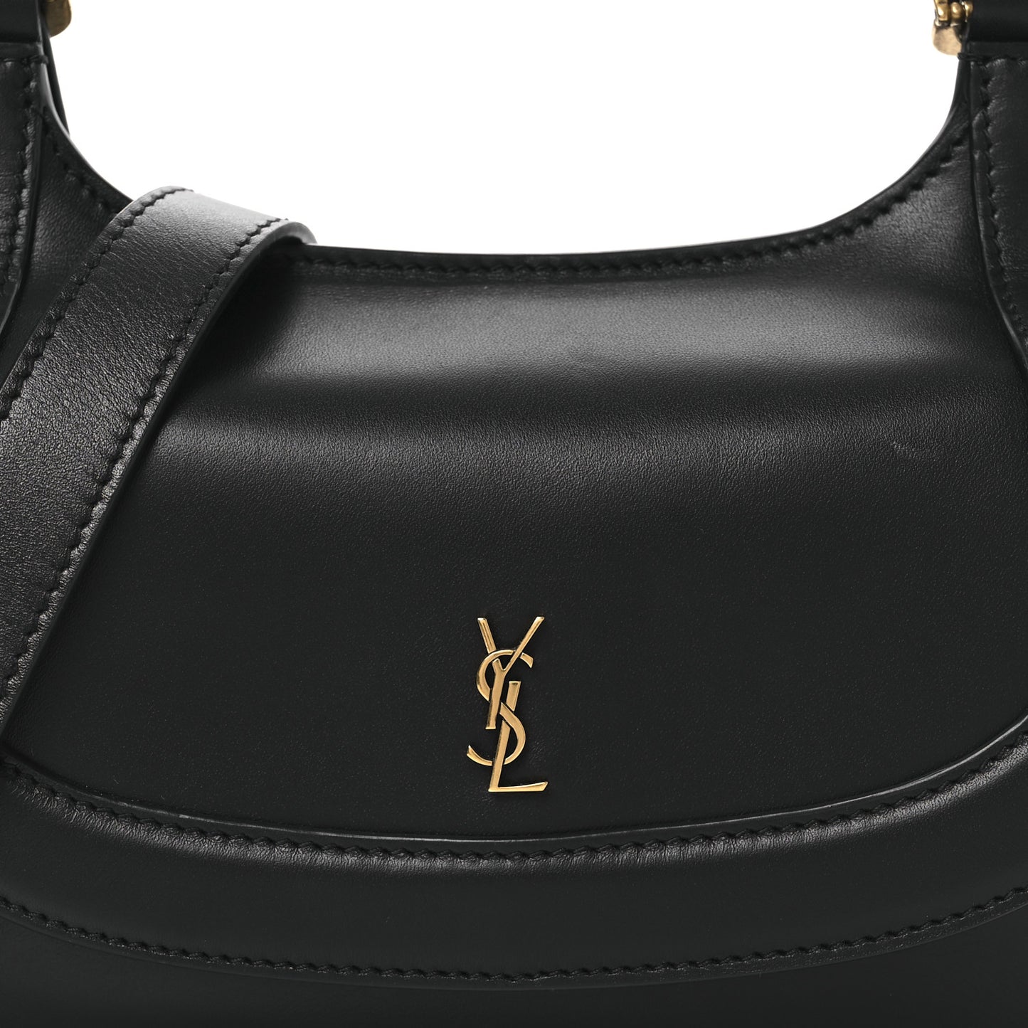 Smooth Calfskin Small Charlie Shoulder Bag Black