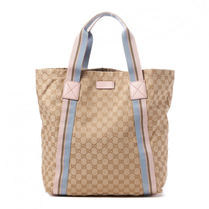 Gucci GG Monogram Medium Web Handle Vertical Tote Pink Blue 1 of 9