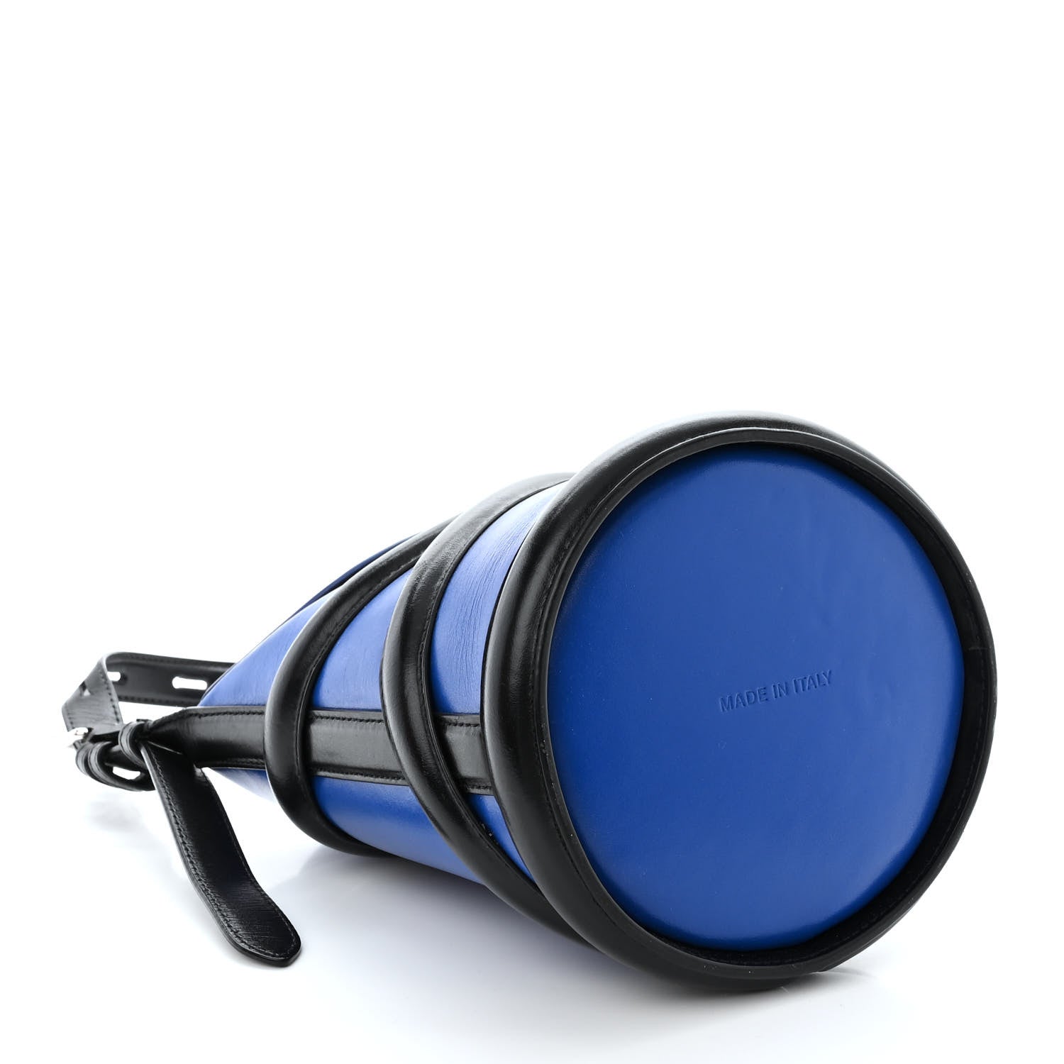 Alexander McQueen Calfskin The Curve Small Shoulder Bag Electric Blue Black 4 of 12