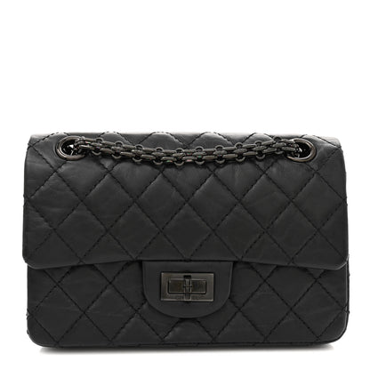 Chanel Aged Calfskin Quilted 2.55 Reissue Mini Flap So Black 1 of 10