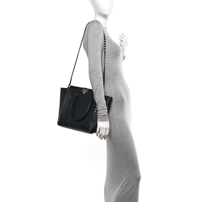 Valentino Garavani Calfskin Small Rockstud Tote Black 2 of 9