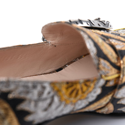Gucci Brocade Floral Jacquard Dionysus Loafers 35.5 Black 9 of 19