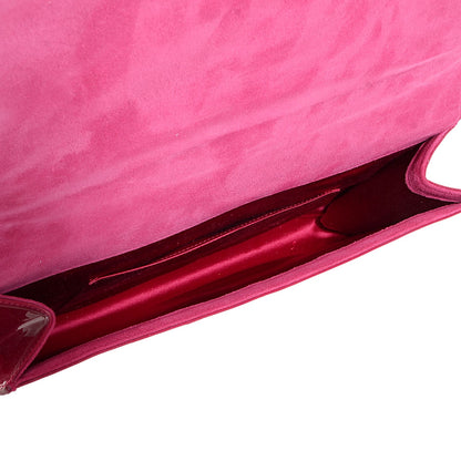 Saint Laurent Patent Monogram Large Belle De Jour Clutch Fuchsia 5 of 7