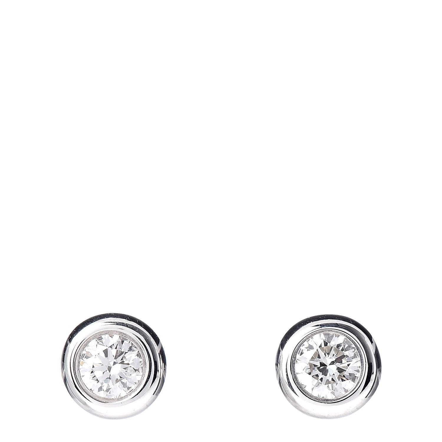 Tiffany Sterling Silver Diamond .20ct Elsa Peretti Diamonds By The Yard Earrings 1 of 4