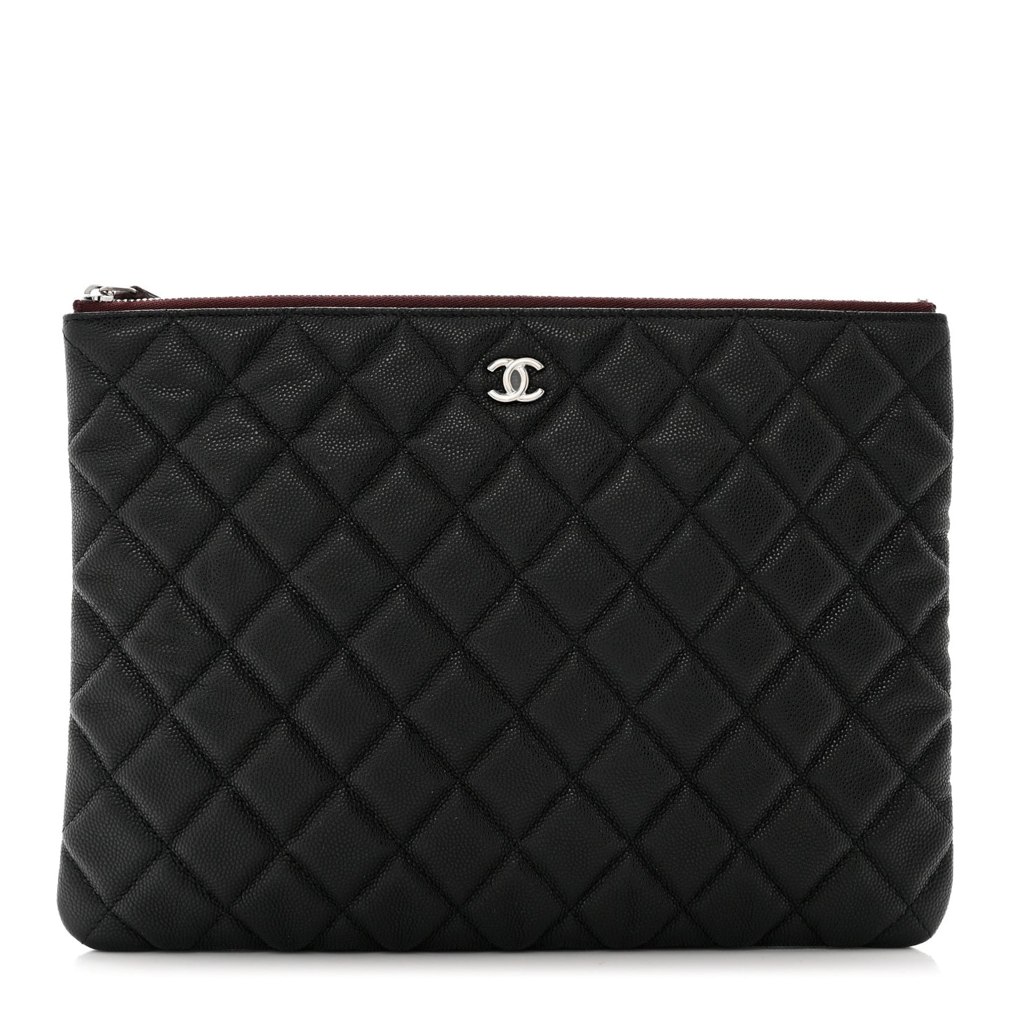 Caviar Quilted Medium Cosmetic Case Black