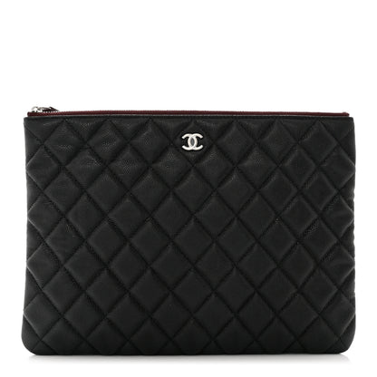 Chanel Caviar Quilted Medium Cosmetic Case Black 1 of 8