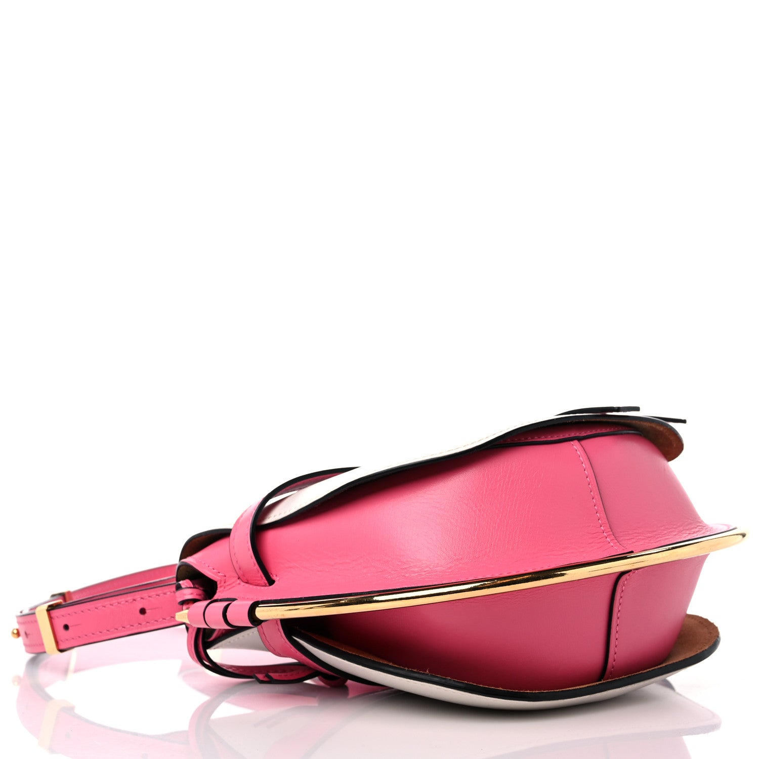 Loewe Calfskin Small Metal Gate Crossbody Bag Wild Rose White 4 of 11