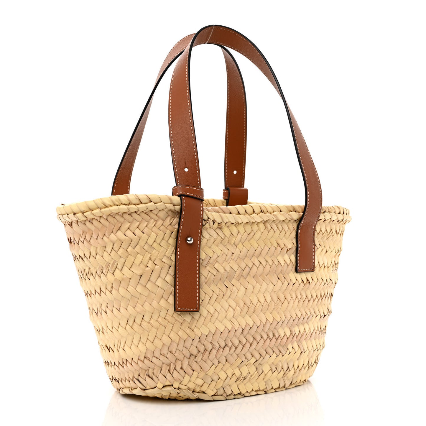 Raffia Small Basket Tote Bag Natural Tan