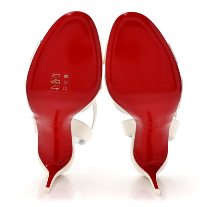 Christian Louboutin Crepe Satin Mariza 85 Sandals 41 Ivory 5 of 10