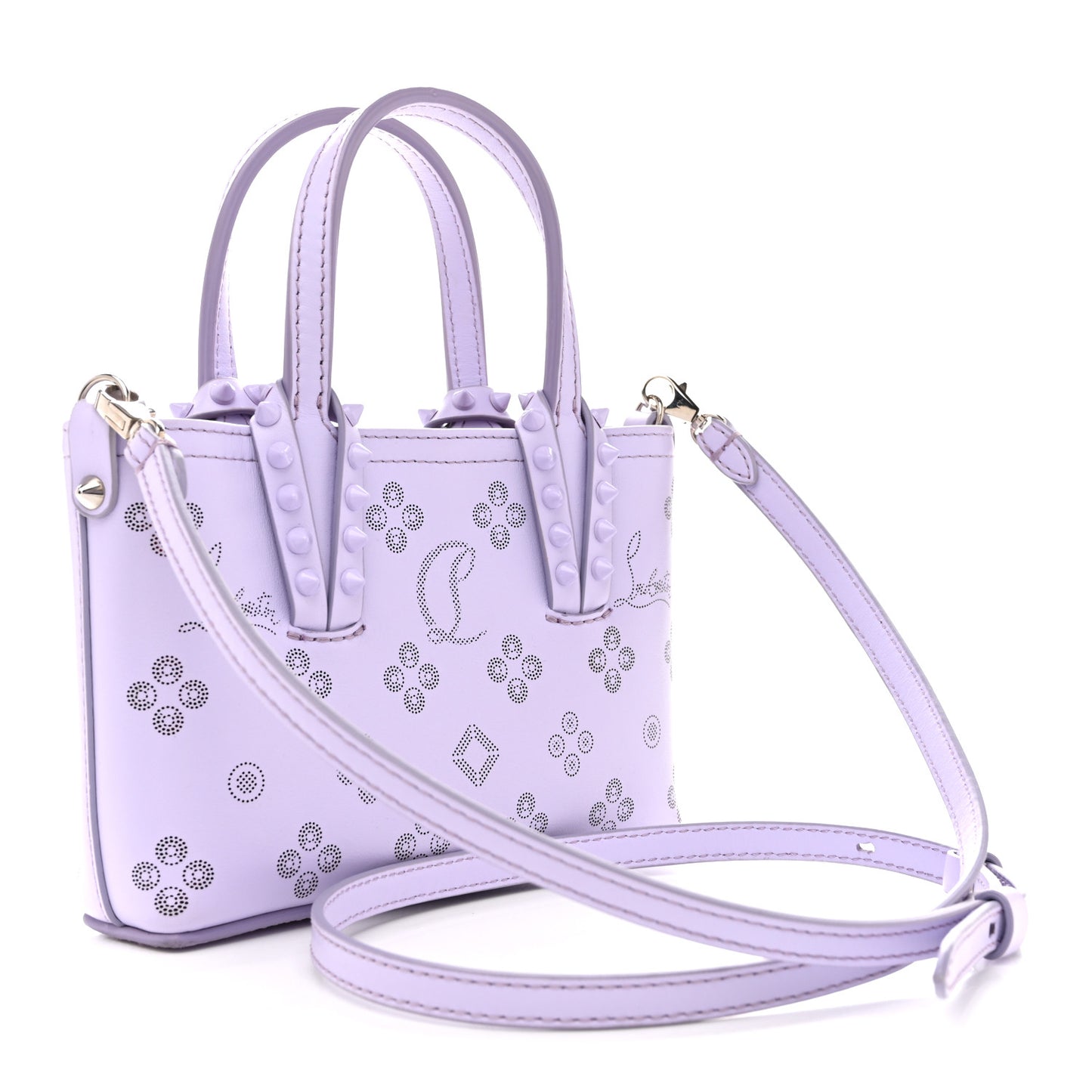 Calfskin Loubinthesky Mini East West Cabata Tote Lavender