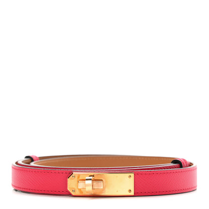 Hermes Epsom Kelly Belt Rose Extreme 1 of 5
