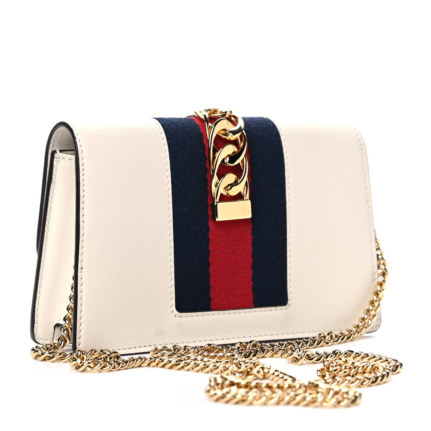 Calfskin Super Mini Sylvie Chain Shoulder Bag White