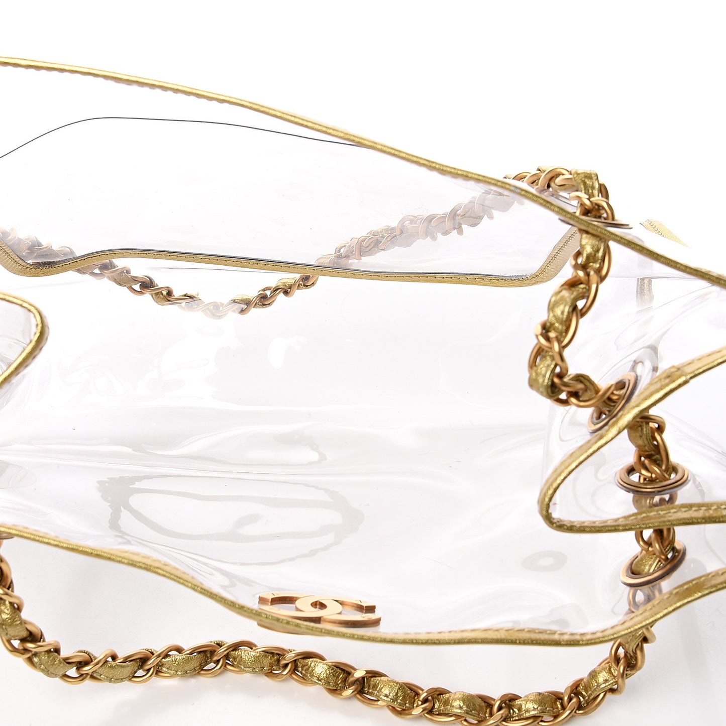 Vinyl Naked Tote Gold