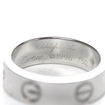 Cartier 18K White Gold 5.5mm LOVE Ring 50 5.25 4 of 4