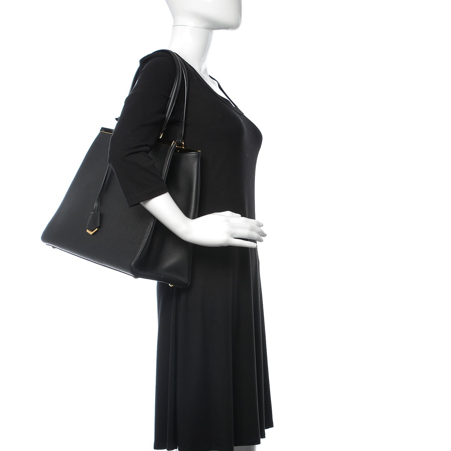 Fendi Vitello Elite Large 3Jours Tote Black 2 of 9