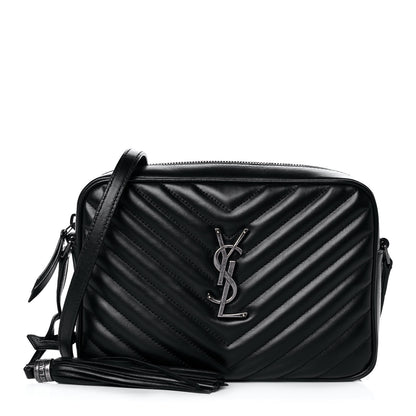 Saint Laurent Calfskin Matelasse Monogram Lou Camera Bag Black 1 of 18