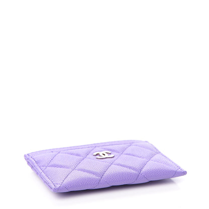 Chanel Caviar Quilted Card Holder Purple 3 of 8
