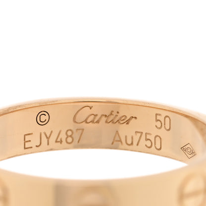 Cartier 18K Yellow Gold 3.5mm LOVE Wedding Band Ring 50 5.25 4 of 5