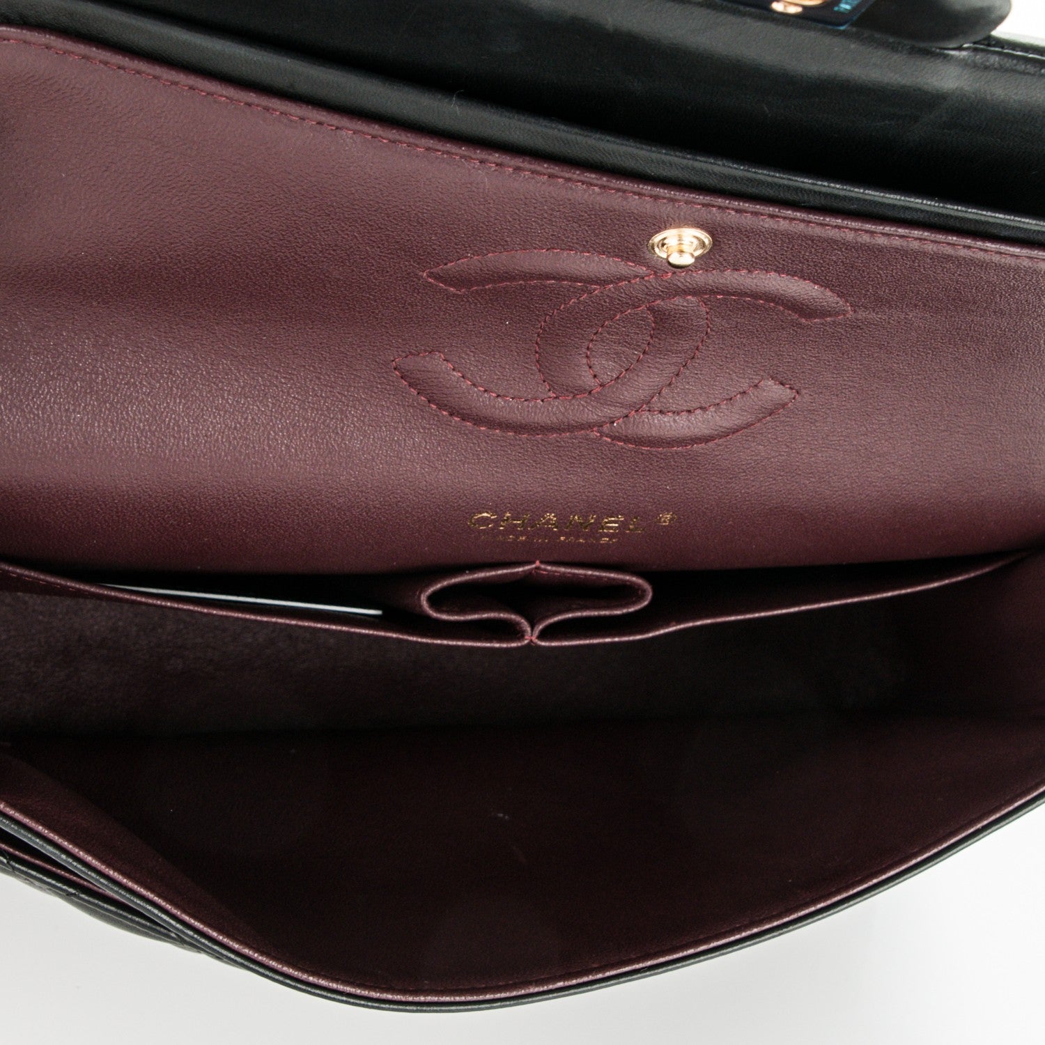 Chanel Lambskin Quilted Medium Double Flap Black 5 of 7