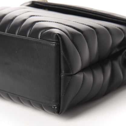 Saint Laurent Calfskin Y Quilted Monogram Medium Loulou Chain Satchel Black 7 of 12