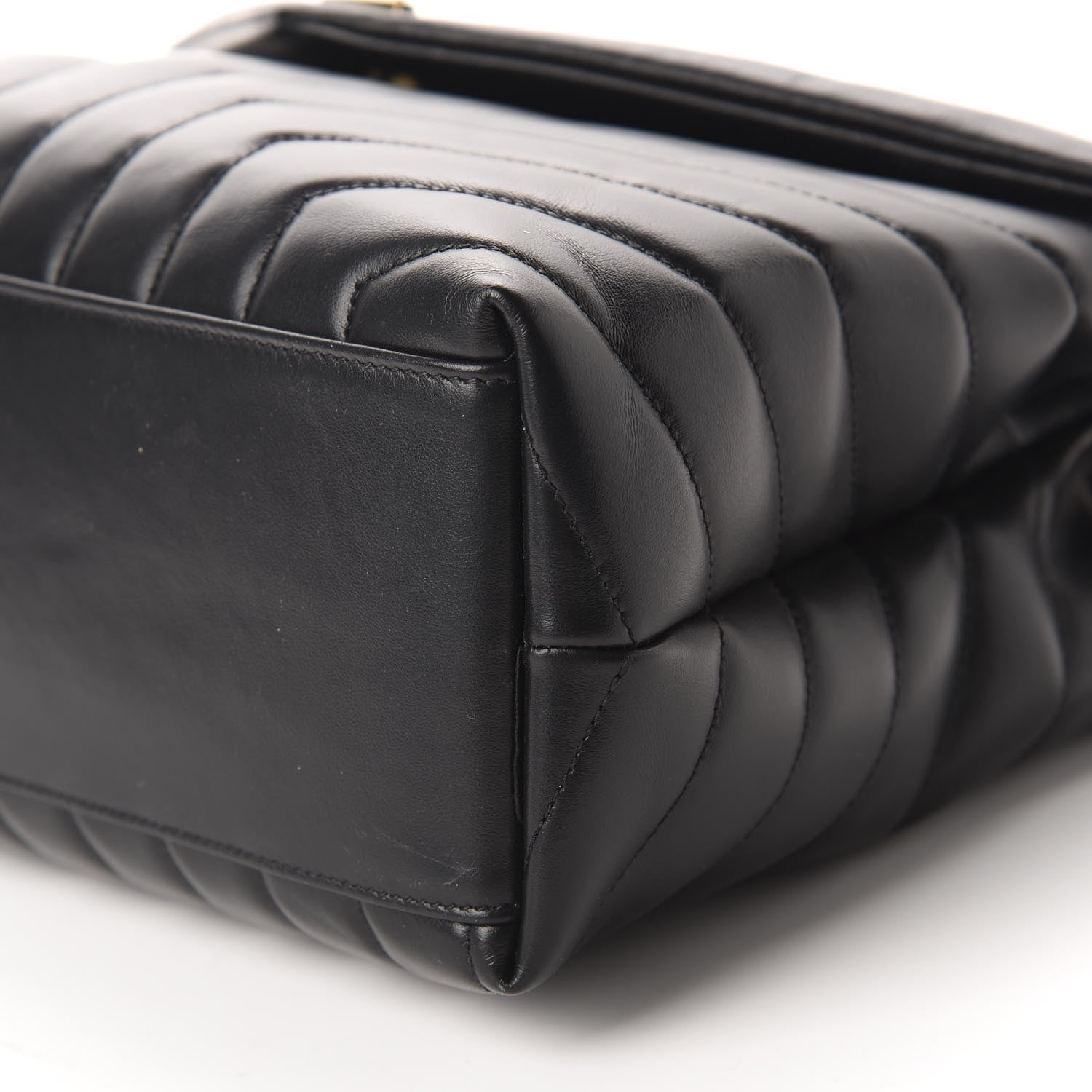 Saint Laurent Calfskin Y Quilted Monogram Medium Loulou Chain Satchel Black 7 of 12
