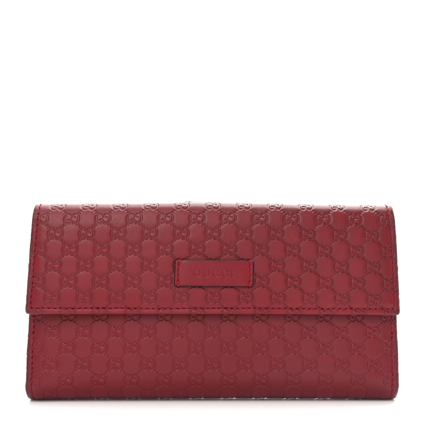 Microguccissima Continental Flap Wallet Red