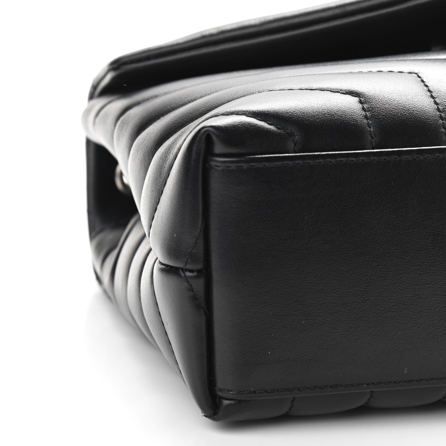 Saint Laurent Calfskin Y Quilted Monogram Small Loulou Chain Satchel Black 10 of 11
