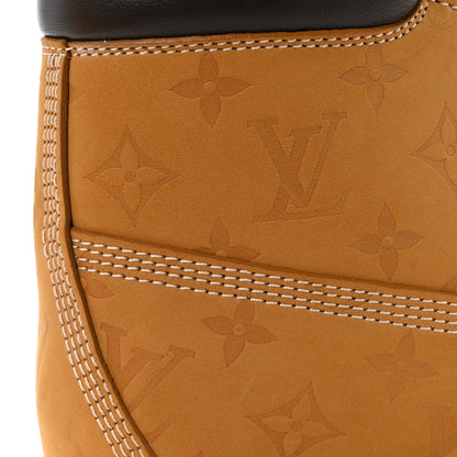 Louis Vuitton X Timberland Suede Calfskin Monogram Mens Ankle Boots 9 Wheat 10 of 10