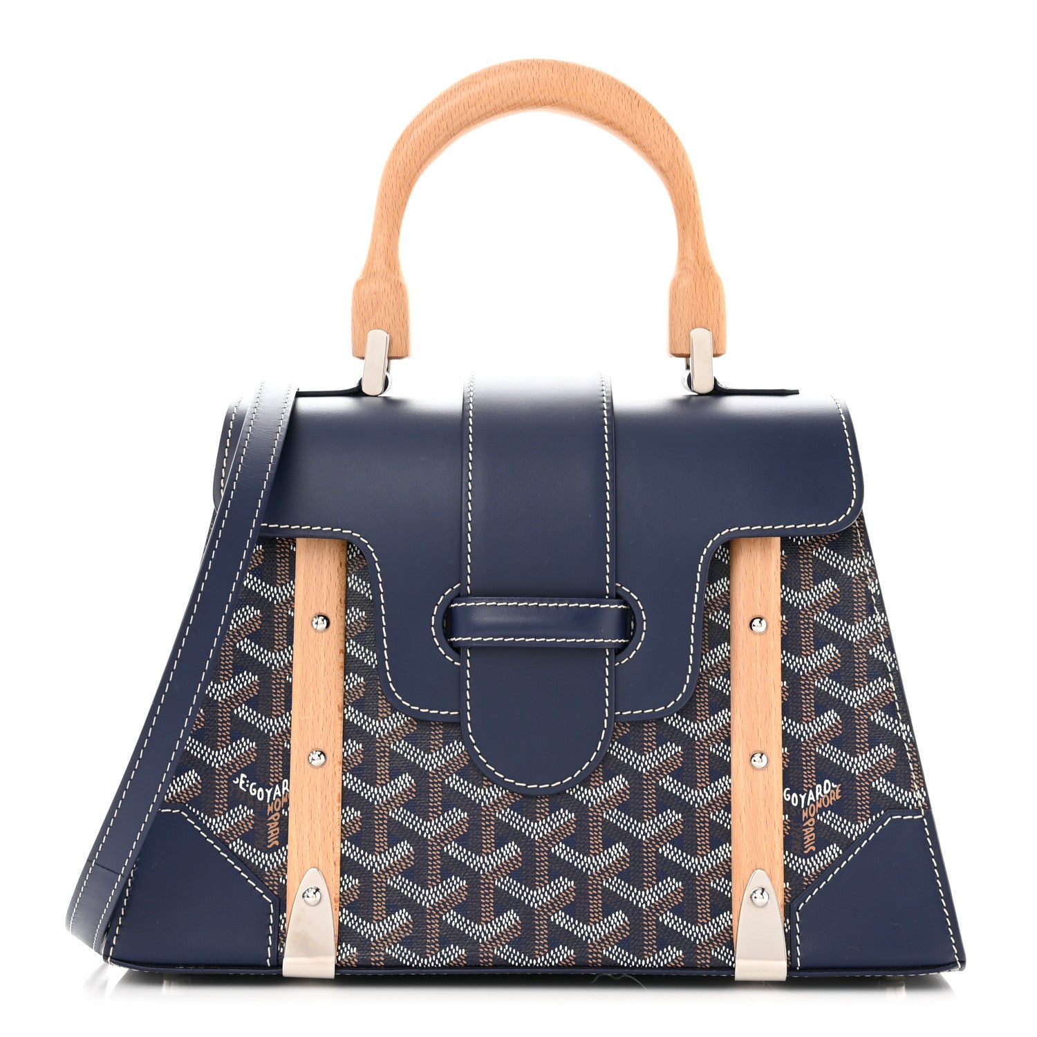 image of GOYARD Goyardine Saigon PM in the color Navy by FASHIONPHILE