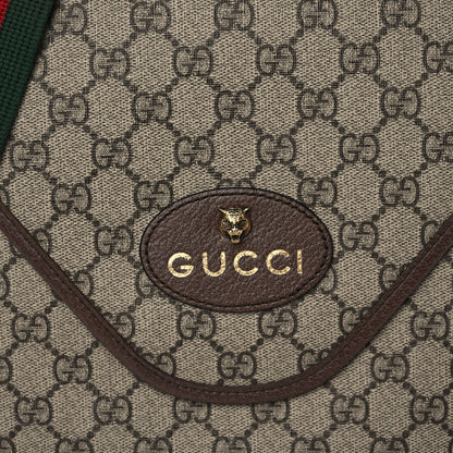 Gucci GG Supreme Monogram Web Medium Neo Vintage Flap Messenger Bag Beige New Acero 9 of 13