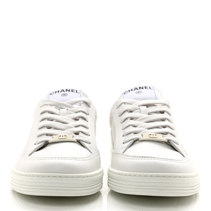 Chanel Calfskin Womens CC Logo Sneakers 40.5 White 2 of 8