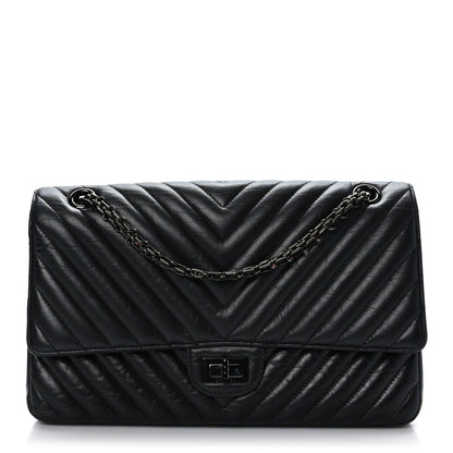 Chanel Aged Calfskin Chevron Quilted 2.55 Reissue 226 So Black 1 of 9
