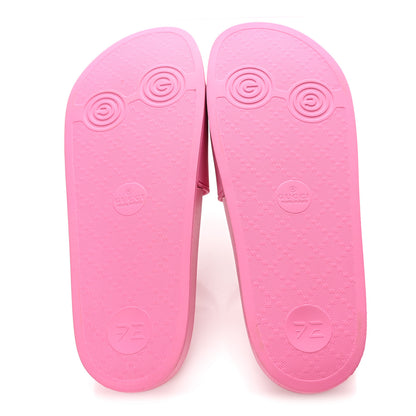 Gucci Rubber Logo Stamped Mens Slide Sandals 11 Fuchsia 6 of 9