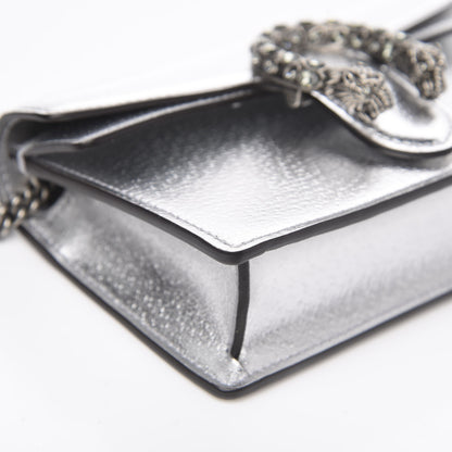 Gucci Metallic Calfskin Super Mini Dionysus Shoulder Bag Silver 7 of 8