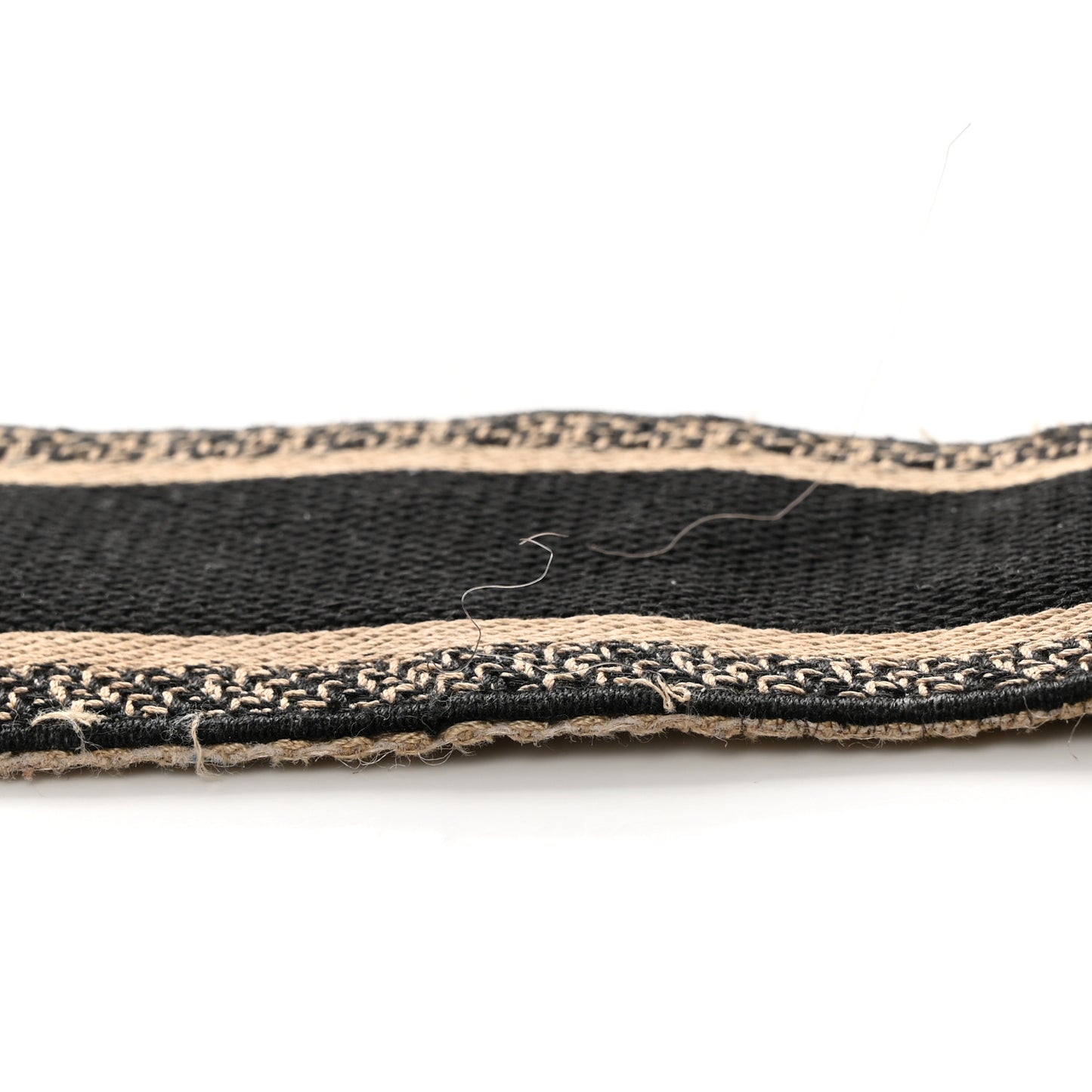 Canvas Embroidered Shoulder Strap Black