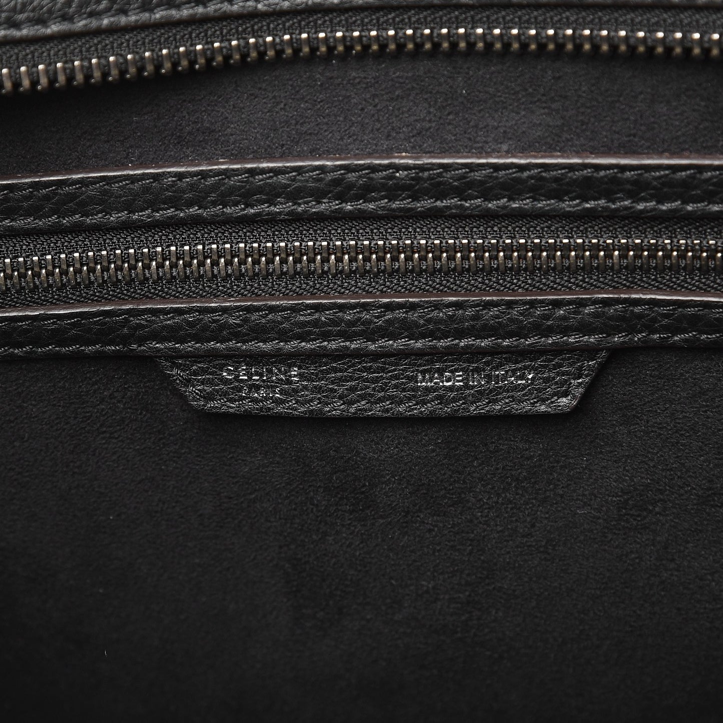 Drummed Calfskin Mini Luggage Black