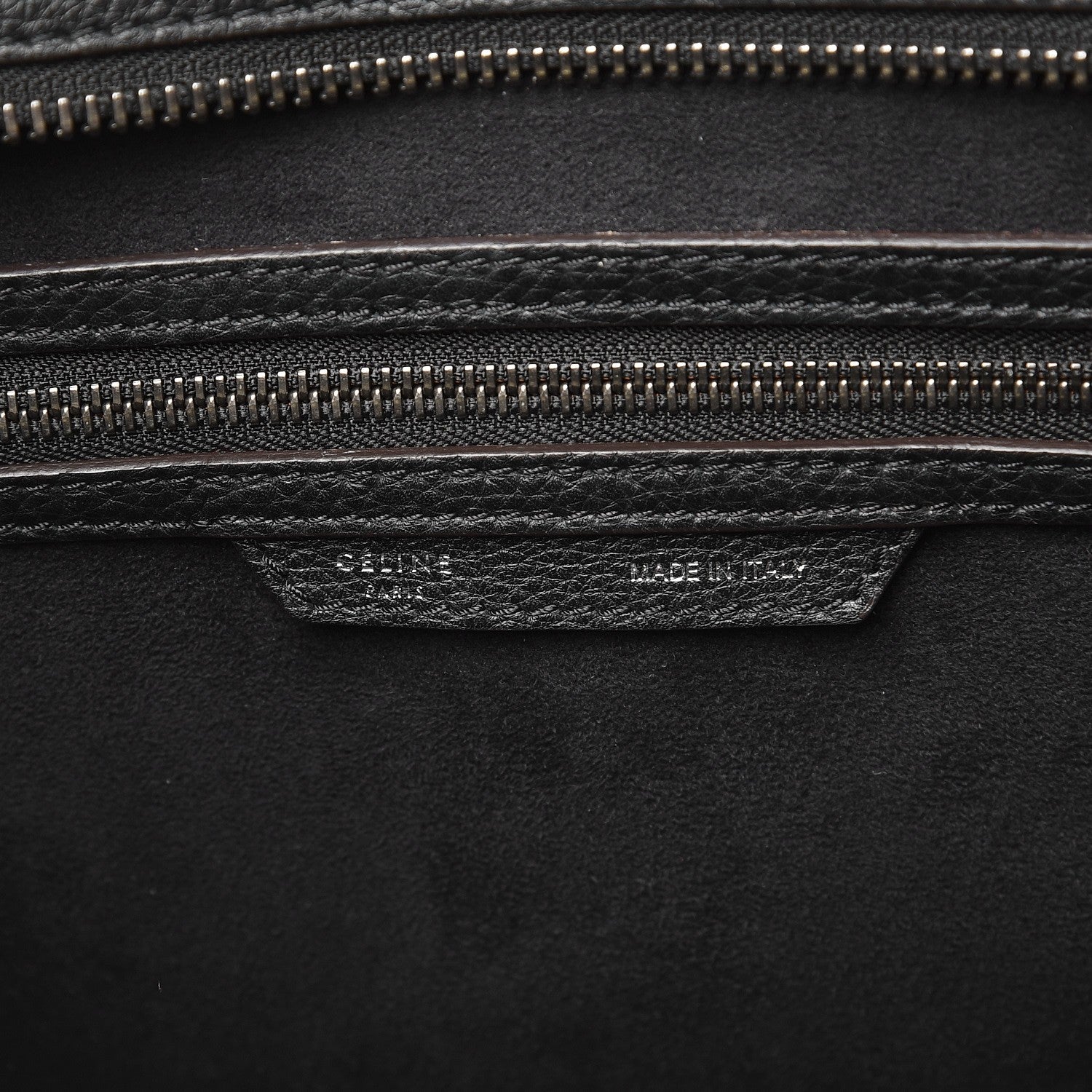 Celine Drummed Calfskin Mini Luggage Black 8 of 8