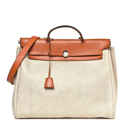 Hermes Toile Vache Calfskin Herbag 39 MM Natural 1 of 21