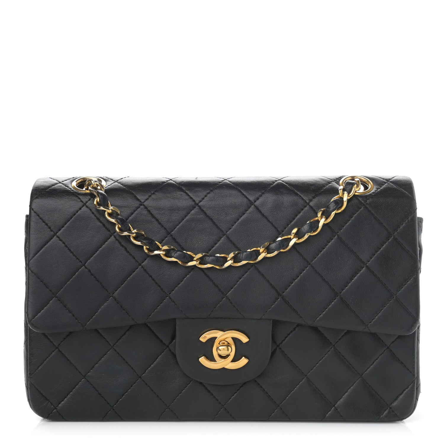 Chanel Lambskin Quilted Small Double Flap Black 1 of 17