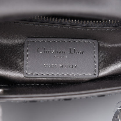 Christian Dior Satin Crystal Cannage Mini Lady Dior Gray 6 of 9