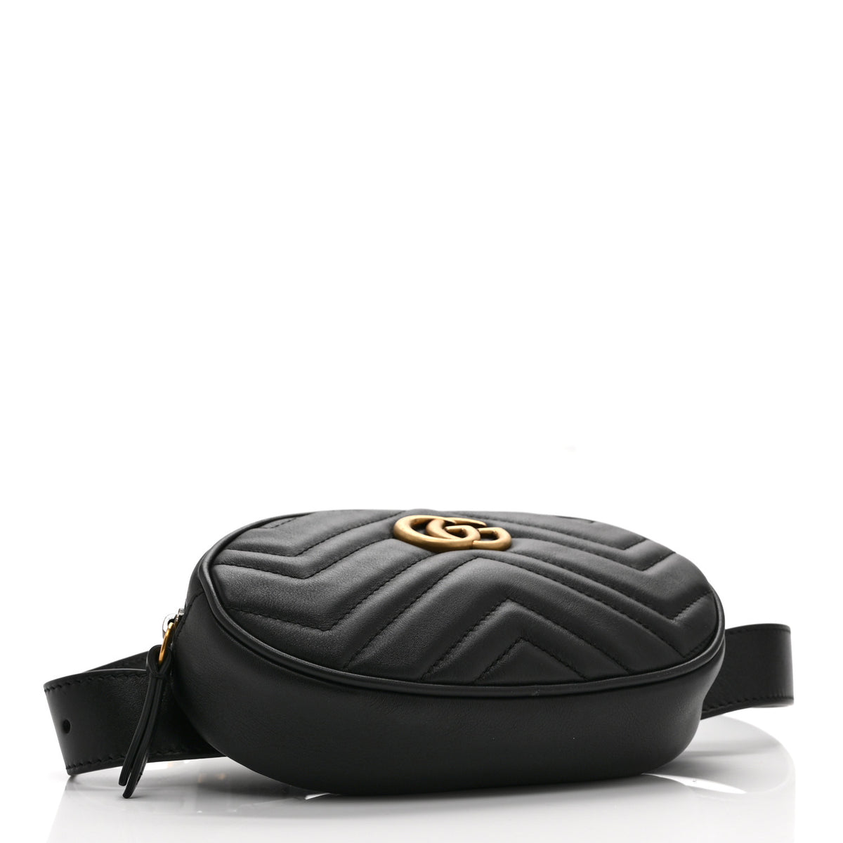 Calfskin Matelasse GG Marmont Belt Bag 75 30 Black