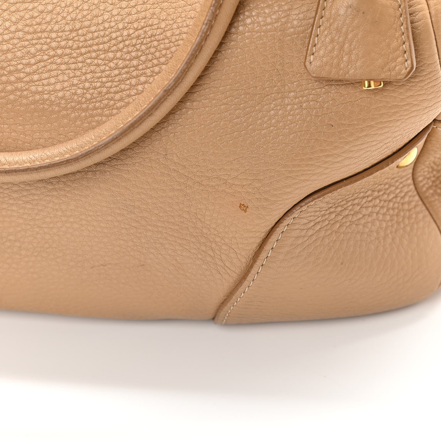 Prada Vitello Daino Pushlock Tote Sughero 17 of 21