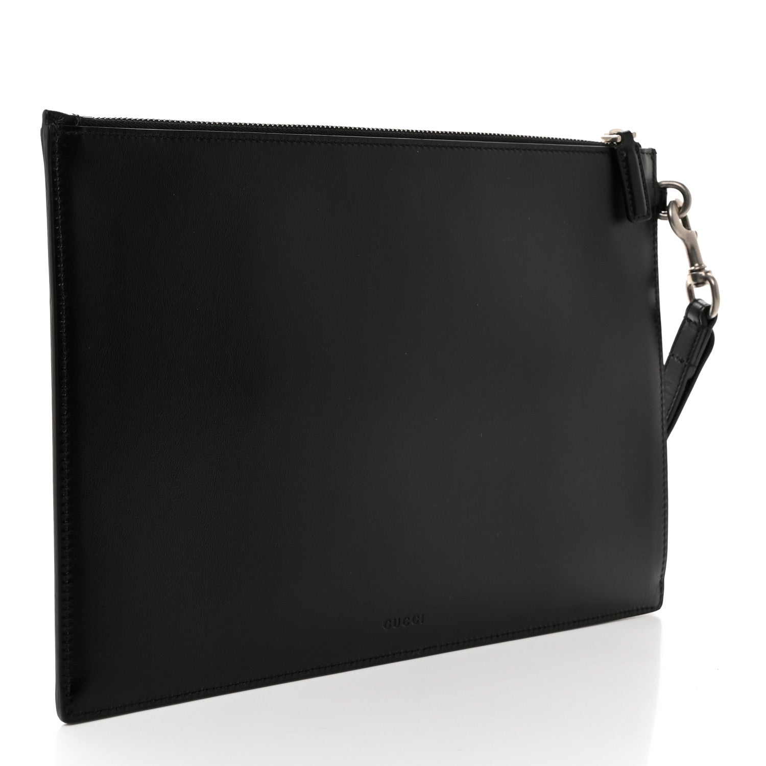 Gucci Calfskin GG Marmont Zip Pouch Black 3 of 7