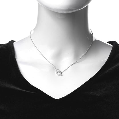 Hermes 18K White Gold Diamond Finesse Pendant Necklace 2 of 6